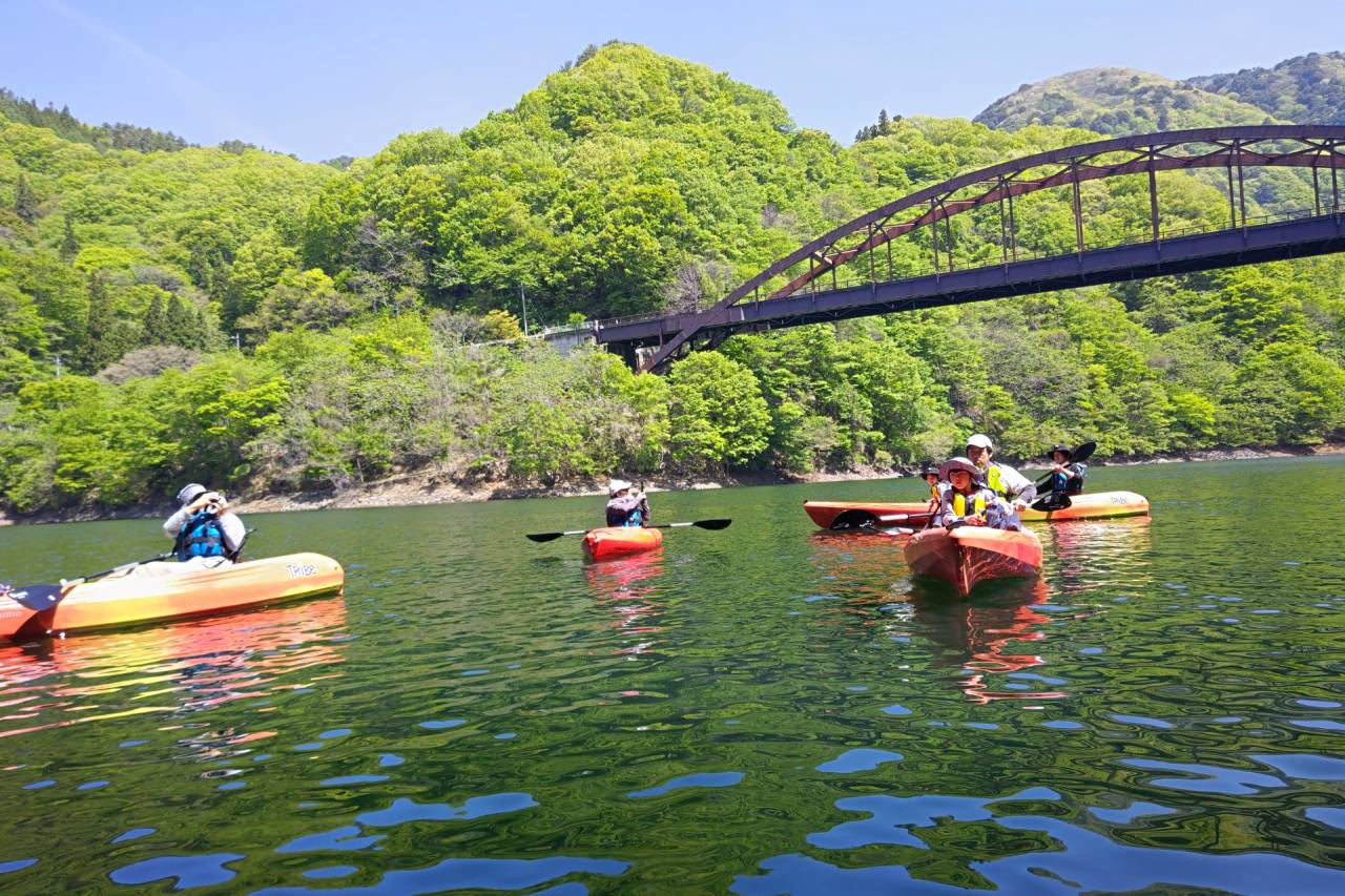 昇仙峡 荒川ダムでカヤック ツアー
